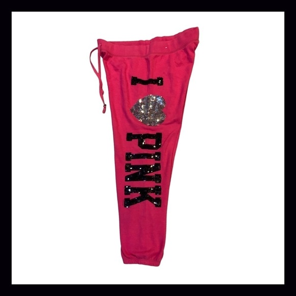 Vintage PINK Pink Black Silver Bling Sequin Matching Set Size Large - Picture 4 of 9